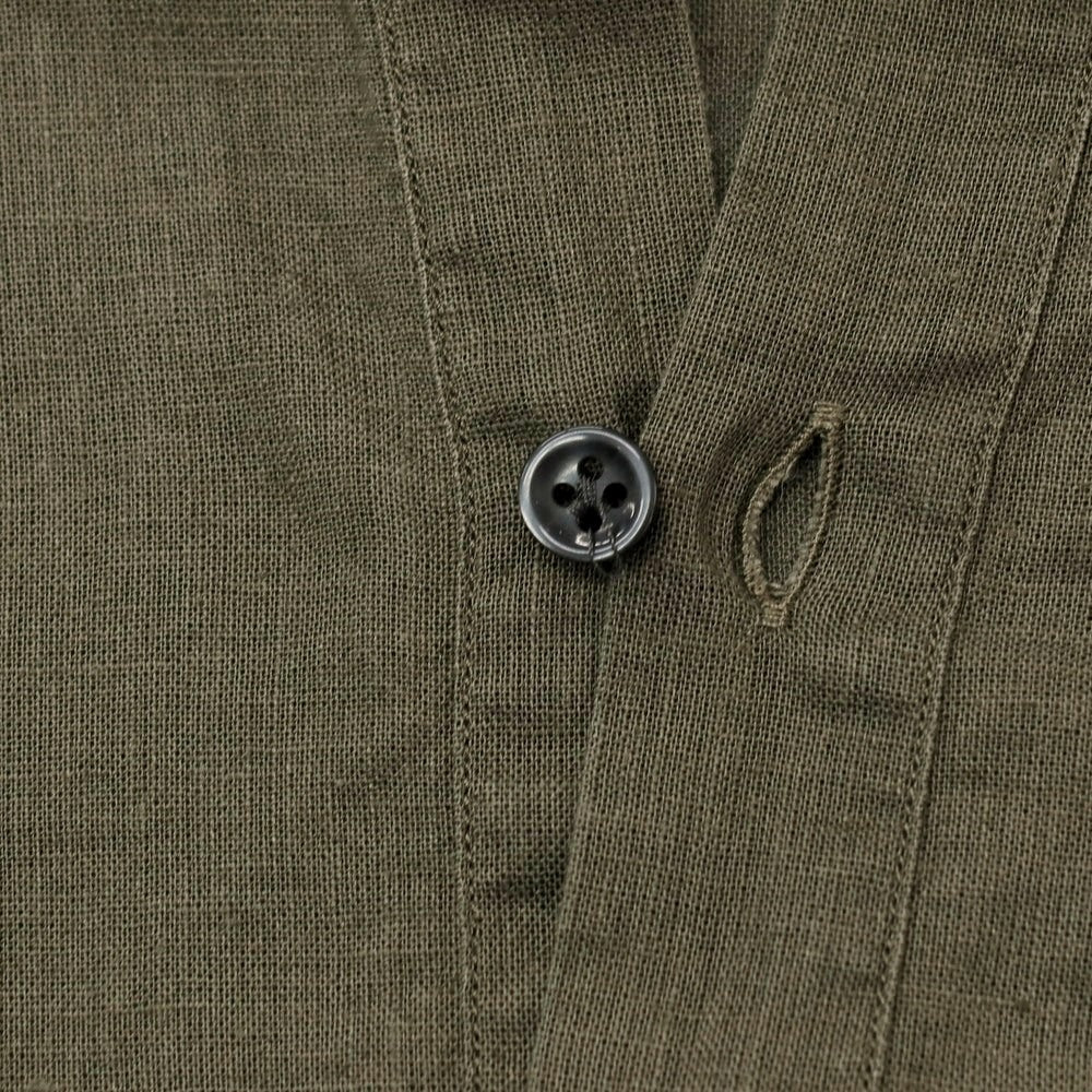 【中古】オリアン ORIAN リネンコットン カプリシャツ グレイッシュオリーブカーキ【サイズL】【 状態ランクC 】【 メンズ 】