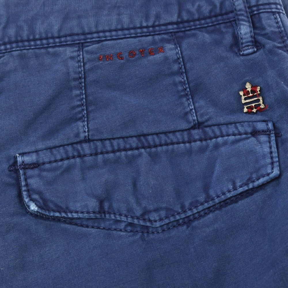 【中古】インコテックス INCOTEX ストレッチ コットン ショートパンツ ネイビー【サイズ30】【 状態ランクC 】【 メンズ 】