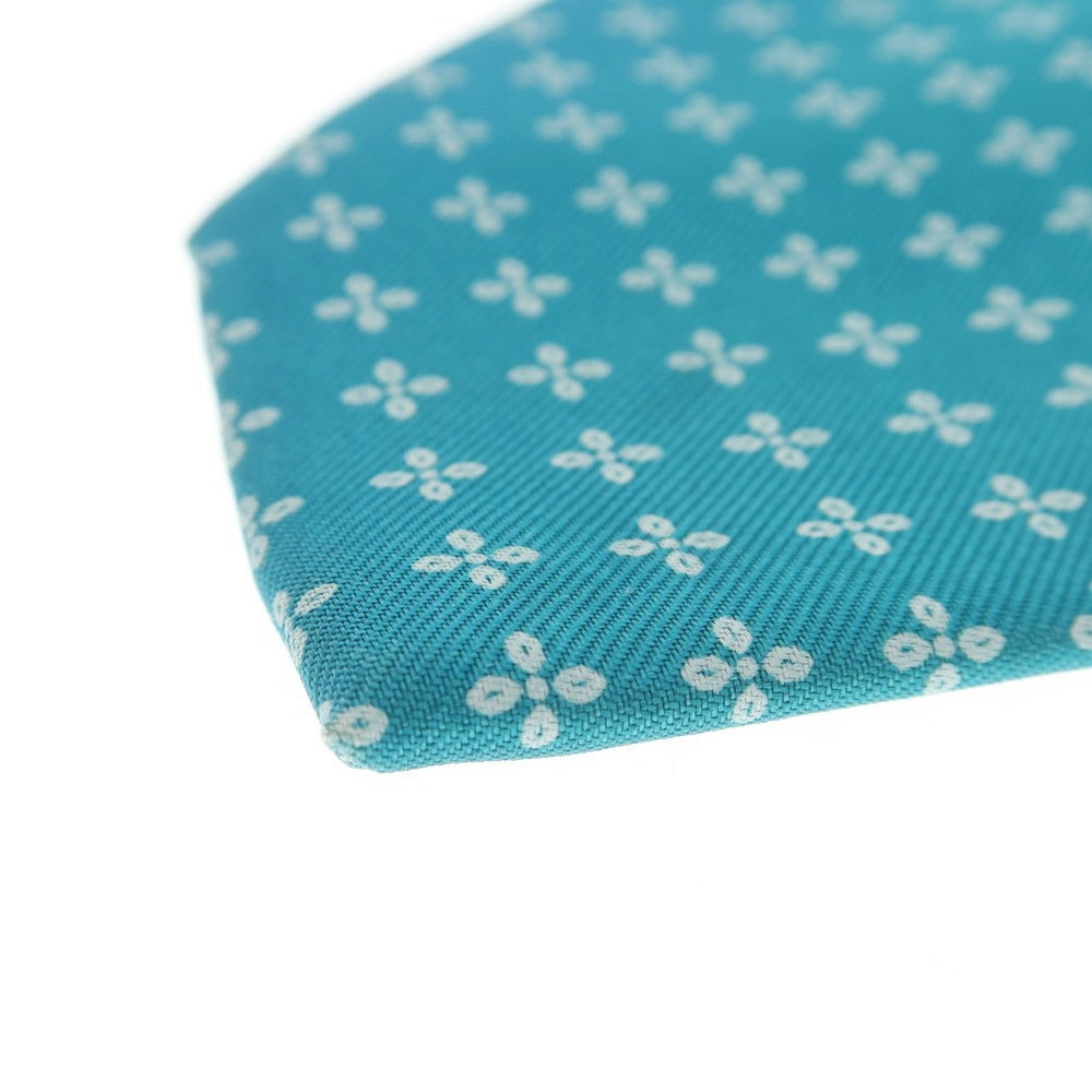 【中古】ステファノ ビジ stefano bigi TOMORROWLAND別注 シルク プリント 花小紋柄ネクタイ ブルーグリーン【 状態ランクC 】【 メンズ 】