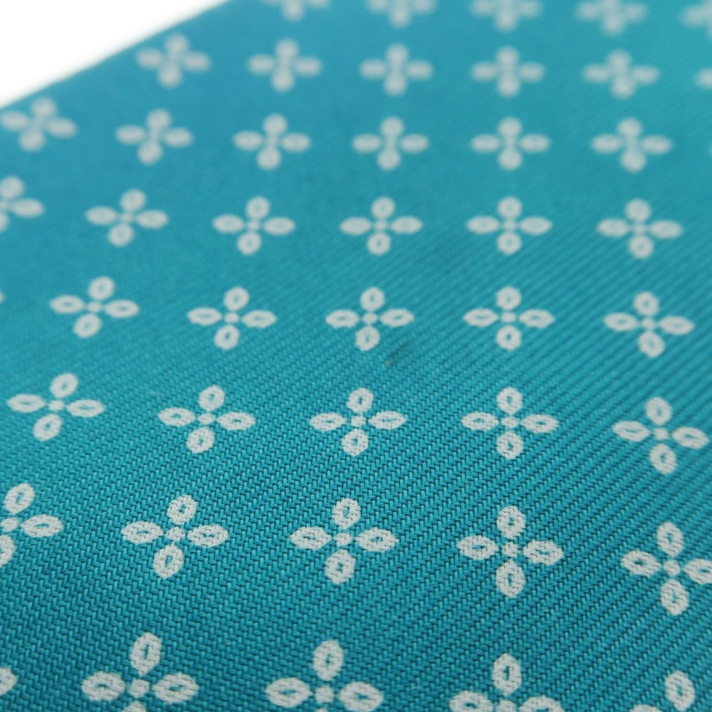 【中古】ステファノ ビジ stefano bigi TOMORROWLAND別注 シルク プリント 花小紋柄ネクタイ ブルーグリーン【 状態ランクC 】【 メンズ 】