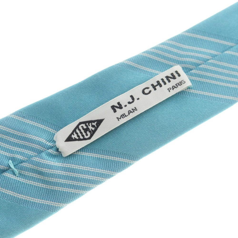 【中古】ニッキー nicky シルク ストライプ柄ネクタイ ライトブルーxホワイト【 状態ランクB 】【 メンズ 】