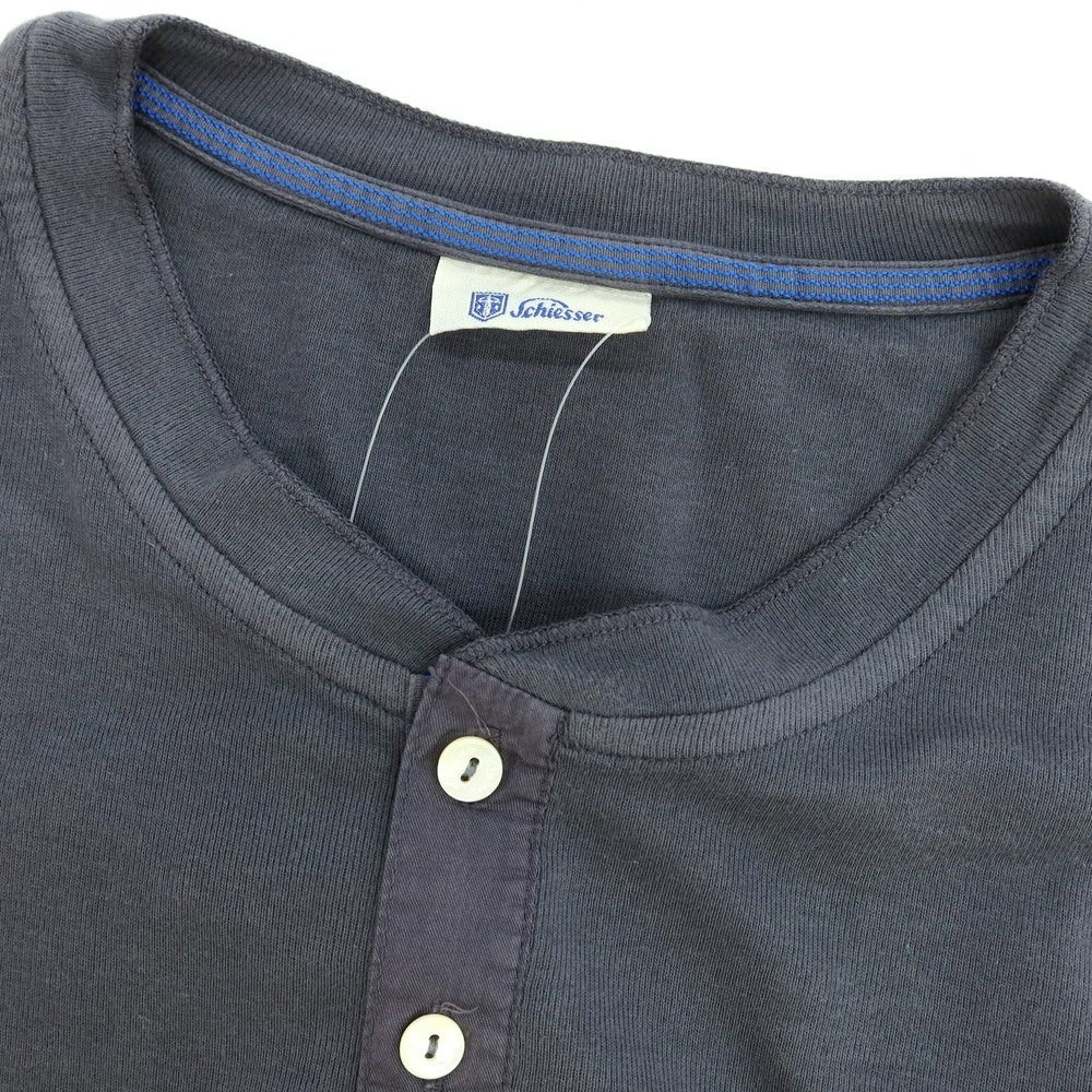 【中古】シーサー Schiesser コットン ヘンリーネック 長袖Tシャツ グレー【 S/4 】【 状態ランクC 】【 メンズ 】