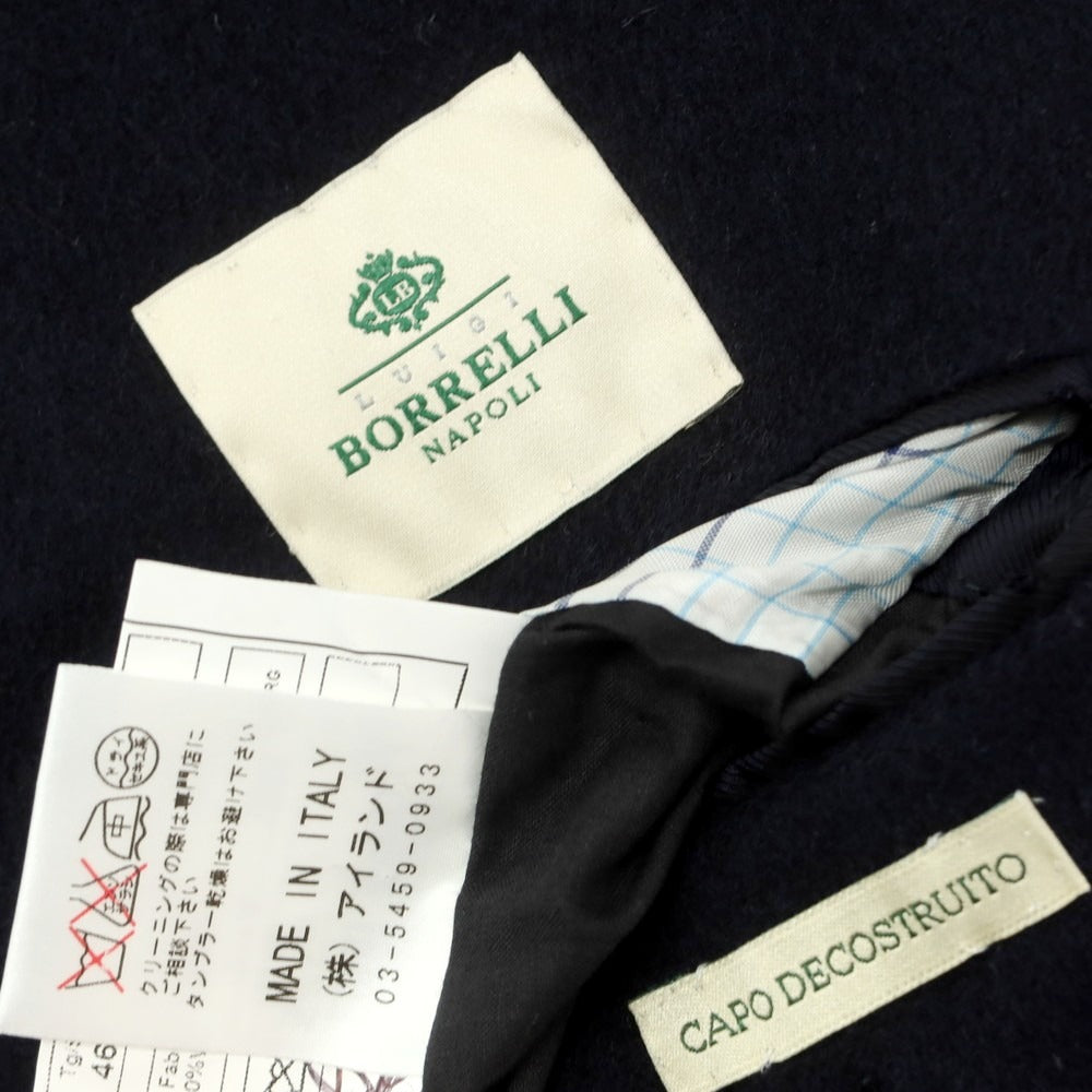 【中古】ルイジ ボレッリ Luigi Borrelli ウール 3B テーラードジャケット ネイビー【 46 】【 状態ランクB 】【 メンズ 】