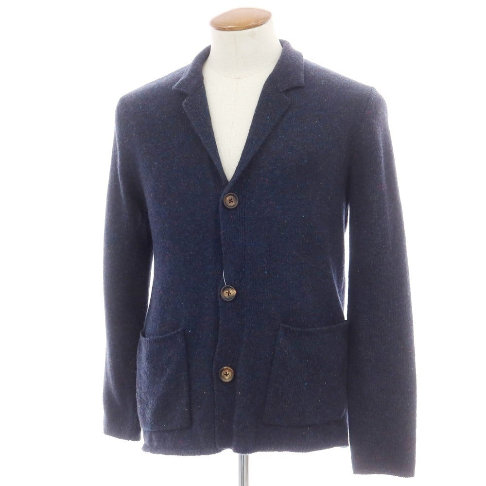 【中古】イレブンティ eleventy ウール ジャケット型 カーディガン ネイビー【 M 】【 状態ランクB 】【 メンズ 】