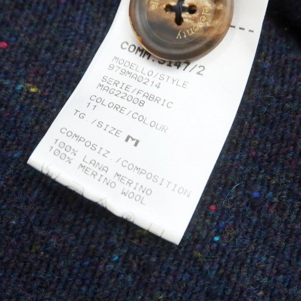 【中古】イレブンティ eleventy ウール ジャケット型 カーディガン ネイビー【 M 】【 状態ランクB 】【 メンズ 】