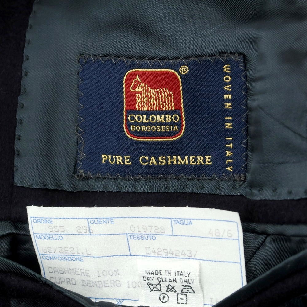 【中古】その他ブランド Brand COLOMBO社製 カシミヤ 3B テーラードジャケット ネイビー【 48 】【 状態ランクC 】【 メンズ 】