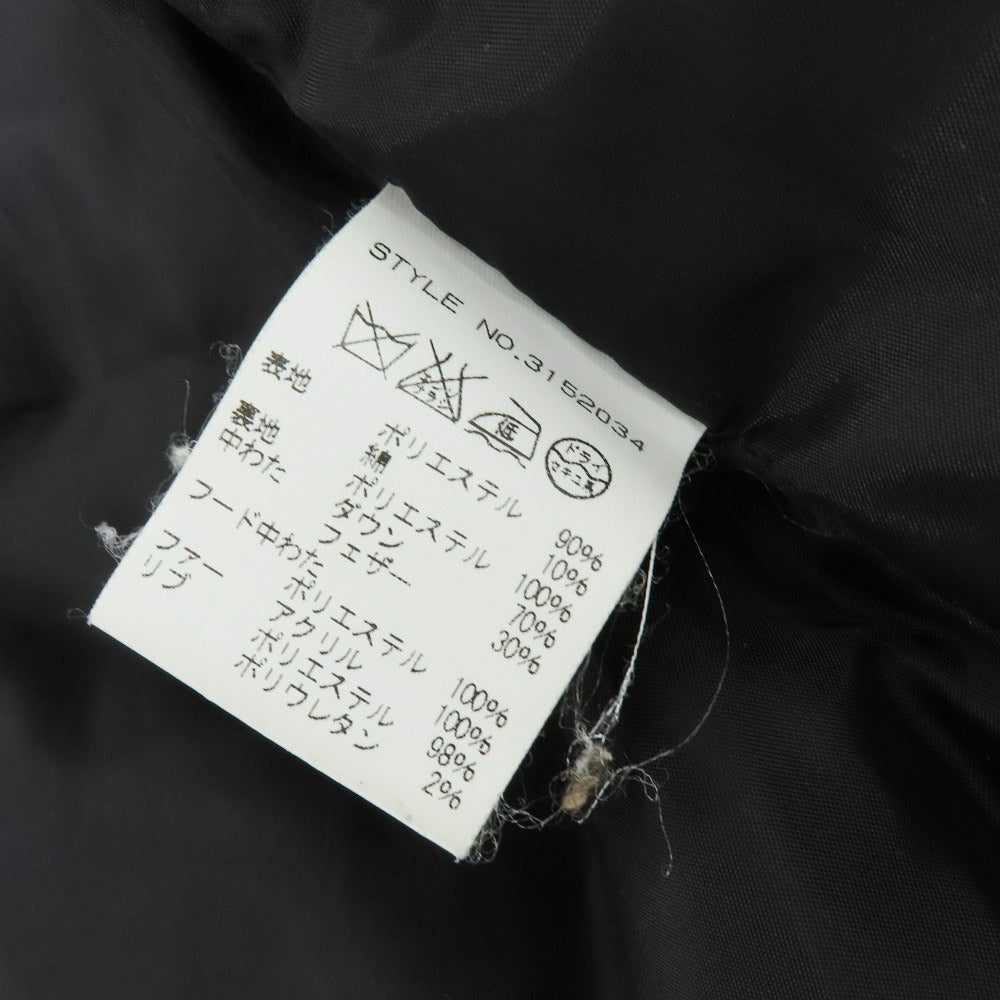 【中古】ショット schott ポリエステルコットン ファー ダウンジャケット オリーブ【 M 】【 状態ランクC 】【 メンズ 】