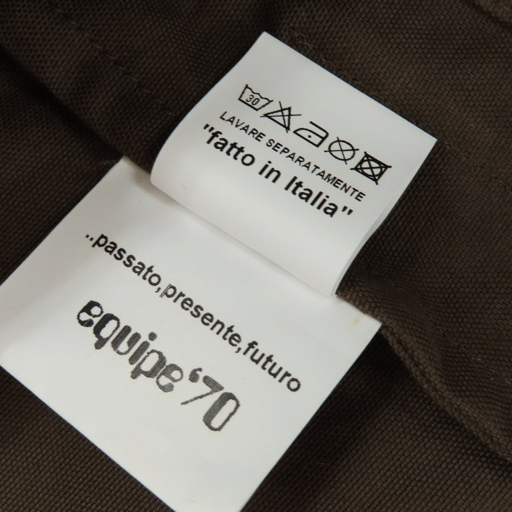 【中古】エキップセッタンタ equipe’70 コットン キルティングライナー付き ミリタリージャケット ブラウン【 46 】【 状態ランクB 】【 メンズ 】