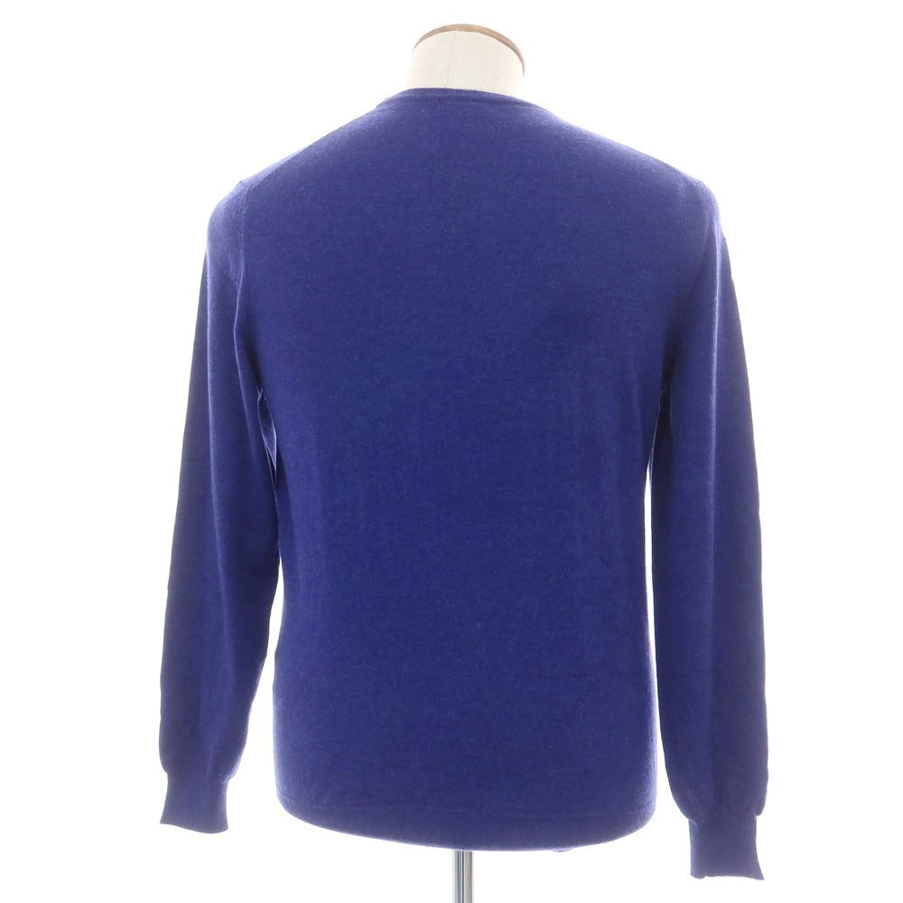 【中古】ドルモア DRUMOHR ハイゲージ カシミヤ クルーネック プルオーバーニット ブルー【 48 】【 状態ランクB 】【 メンズ 】