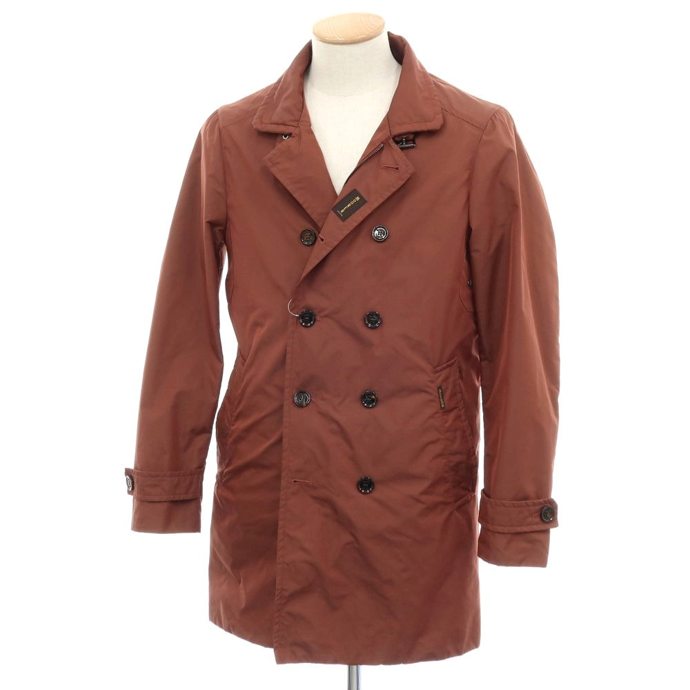 【中古】ムーレー MOORER MORANDI ポリエステル ダブルブレストコート ワインレッド【 サイズ44 】【 状態ランクC 】【 メンズ 】