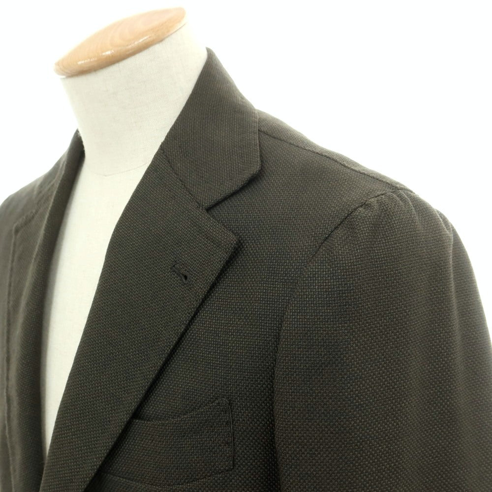 【中古】アルフォンソ シリカ Alfonso Sirica ウール 3B テーラードジャケット オリーブ【 44 】【 状態ランクC 】【 メンズ 】
