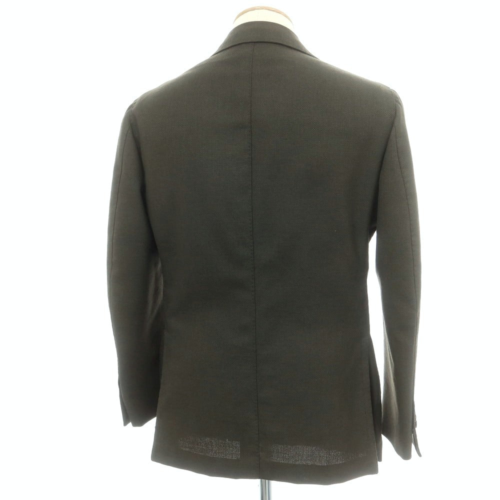 【中古】アルフォンソ シリカ Alfonso Sirica ウール 3B テーラードジャケット オリーブ【 44 】【 状態ランクC 】【 メンズ 】