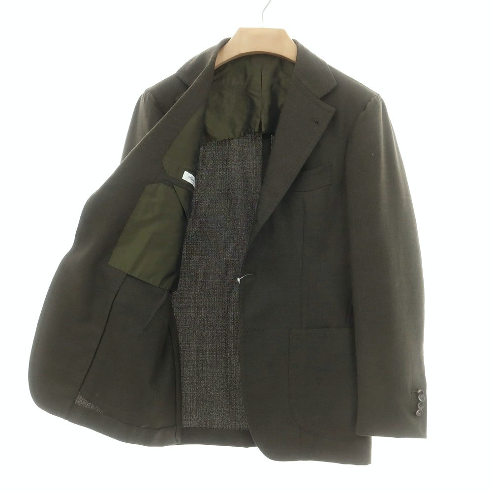【中古】アルフォンソ シリカ Alfonso Sirica ウール 3B テーラードジャケット オリーブ【 44 】【 状態ランクC 】【 メンズ 】