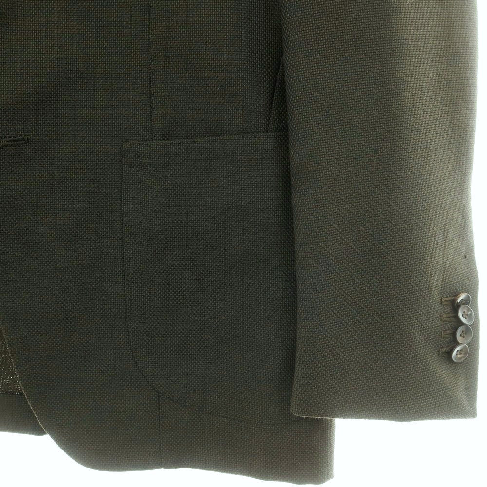 【中古】アルフォンソ シリカ Alfonso Sirica ウール 3B テーラードジャケット オリーブ【 44 】【 状態ランクC 】【 メンズ 】