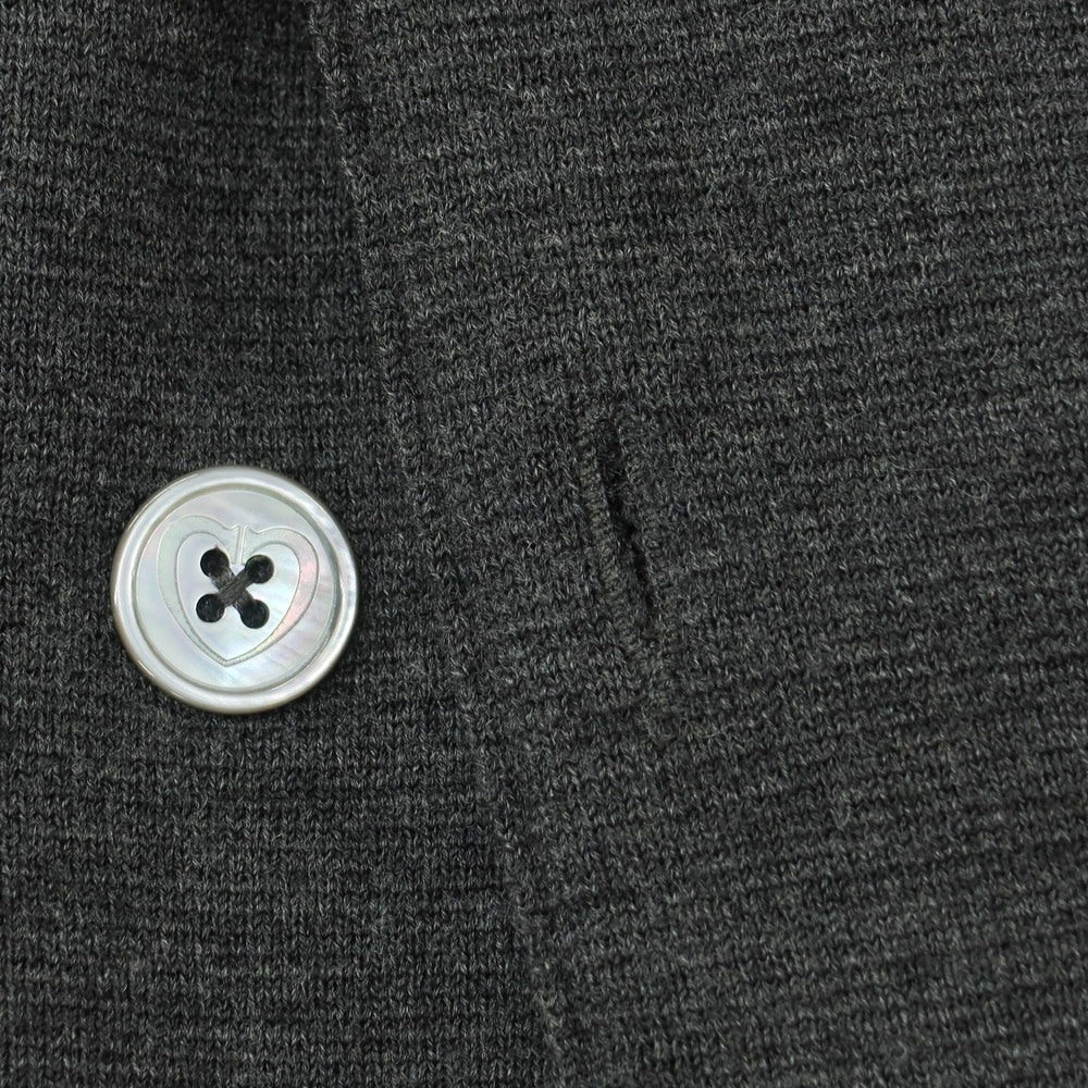 【中古】クルチアーニ CRUCIANI ウール ショールカラー ダブル6B カーディガン ダークグレー【 46 】【 状態ランクB 】【 メンズ 】