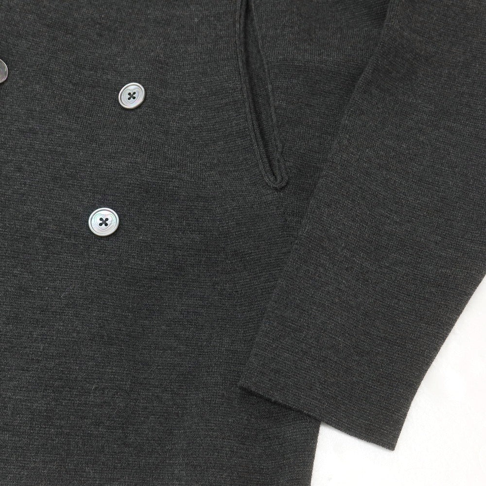 【中古】クルチアーニ CRUCIANI ウール ショールカラー ダブル6B カーディガン ダークグレー【 46 】【 状態ランクB 】【 メンズ 】