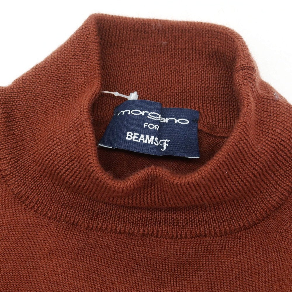 【中古】モルガーノ MORGANO BEAMS F別注 ハイゲージ ウール プルオーバーニット テラコッタブラウン系【 48 】【 状態ランクB 】【 メンズ 】
