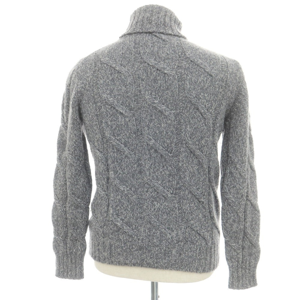 【中古】グランサッソ GRAN SASSO ウール タートルネック プルオーバーニット グレー【 48 】【 状態ランクC 】【 メンズ 】