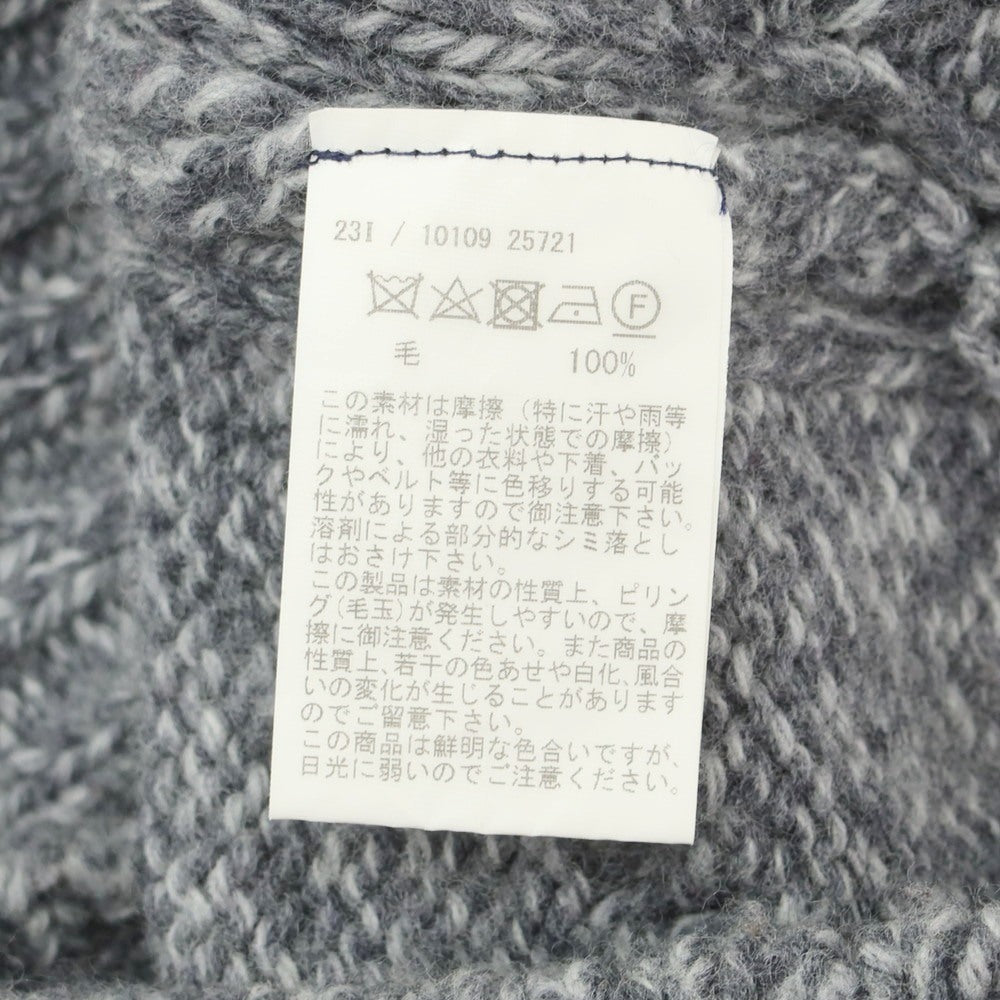 【中古】グランサッソ GRAN SASSO ウール タートルネック プルオーバーニット グレー【 48 】【 状態ランクC 】【 メンズ 】