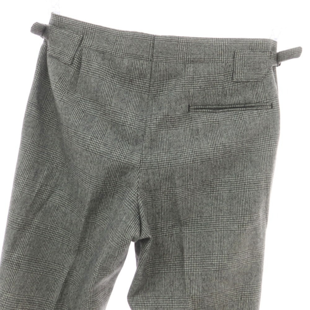 【中古】イガラシトラウザーズ 五十嵐 IGARASHI TROUSERS BEAMS F別注 ウール グレンチェック ドレススラックスパンツ ブラックxホワイト【 46 】【 状態ランクB 】【 メンズ 】