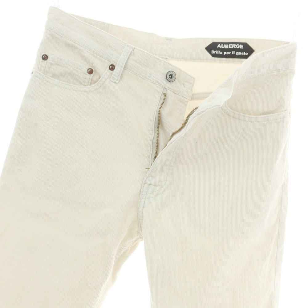 【中古】オーベルジュ AUBERGE Brilla per il gusto別注 コットンポリエステル コーデュロイパンツ オフホワイト【 40 】【 状態ランクC 】【 メンズ 】