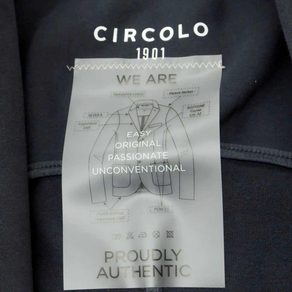 【中古】チルコロ1901 CIRCOLO 1901 コットン ジャージー 2B カジュアルジャケット ネイビー【 50 】【 状態ランクB 】【 メンズ 】