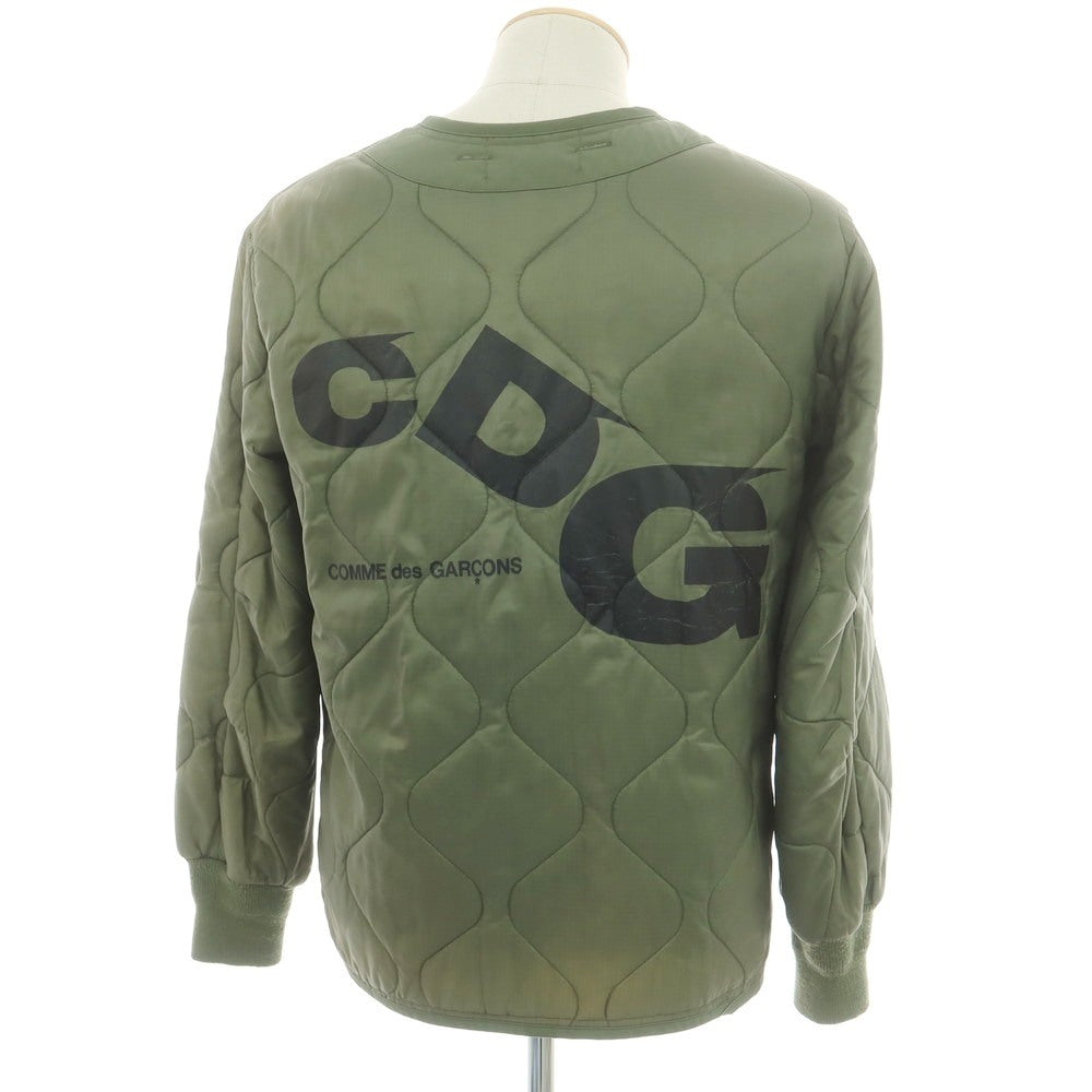 【中古】シーディージー CDG × Alpha ナイロン 中綿入り キルティングブルゾン グリーン【 S 】【 状態ランクD 】【 ユニセックス 】