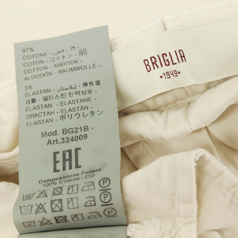 【中古】ブリリア1949 BRIGLIA 1949 ストレッチ コットン カジュアルスラックスパンツ ライトベージュ【サイズ46】【 状態ランクB 】【 メンズ 】
