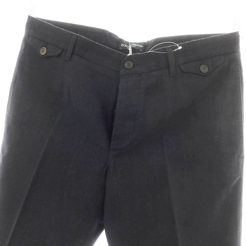 【中古】ドルチェアンドガッバーナ DOLCE&GABBANA ウールコットン カジュアルスラックスパンツ ダークグレー【 48 】【 状態ランクC 】【 メンズ 】
