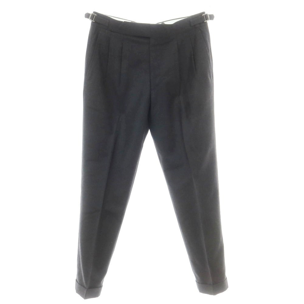【中古】ジェルマーノ GERMANO ウール ドレススラックスパンツ チャコール【 48 】【 状態ランクA 】【 メンズ 】