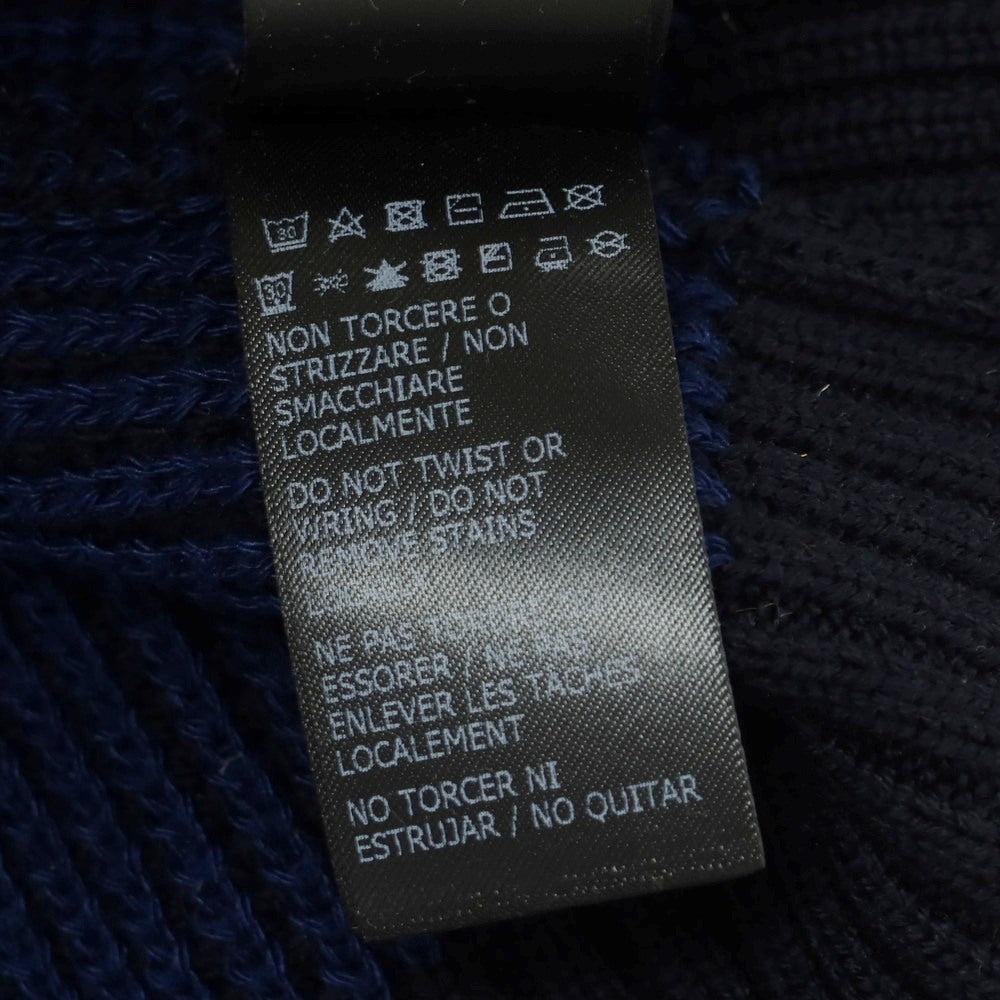 【中古】ザノーネ ZANONE CHIOTO キョート activeKnit ミドルゲージ ウールポリエステル スタンドカラー カーディガン ネイビー【 48 】【 状態ランクC 】【 メンズ 】