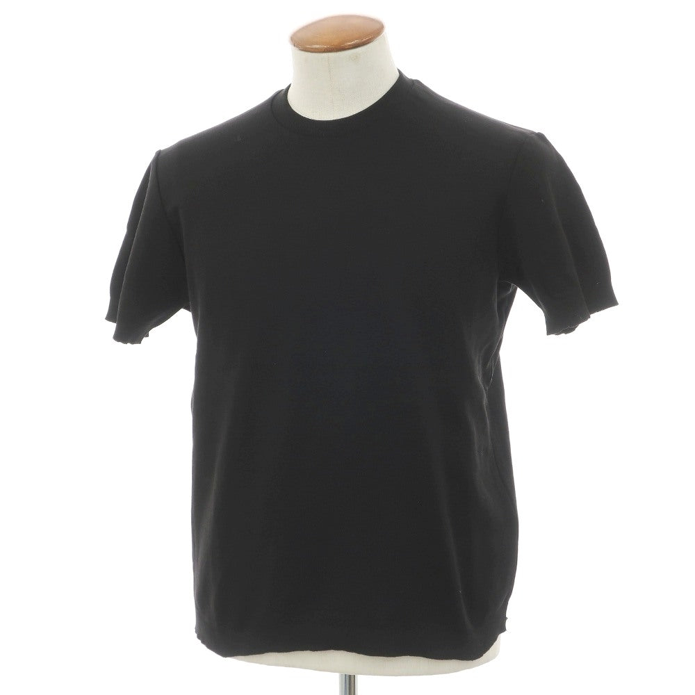 【中古】ヘルノ Herno コットン ジャージー クルーネック 半袖Tシャツ ブラック【サイズ48】【 状態ランクC 】【 メンズ 】