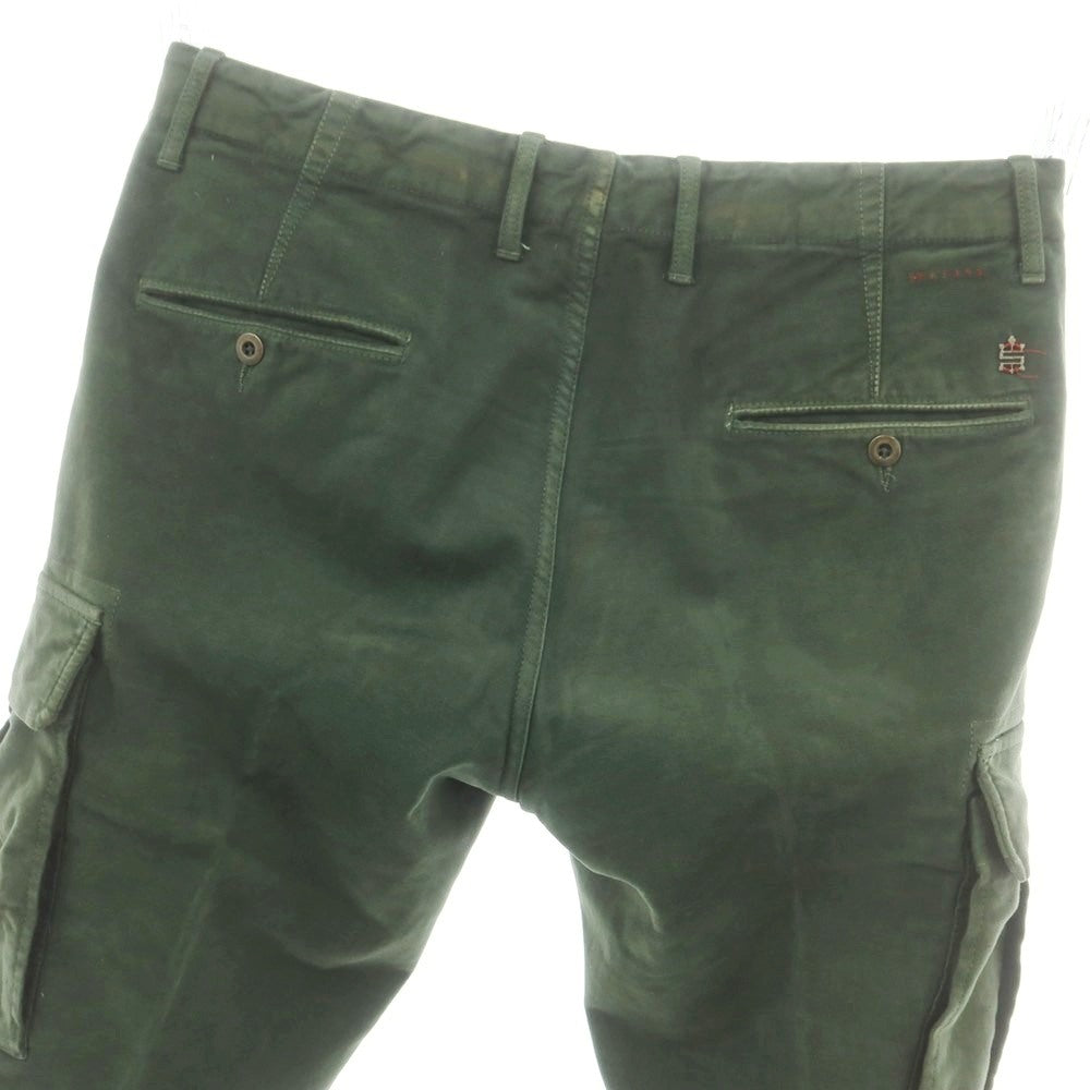 【中古】インコテックス INCOTEX ストレッチコットン カーゴパンツ グリーン【 33 】【 状態ランクC 】【 メンズ 】