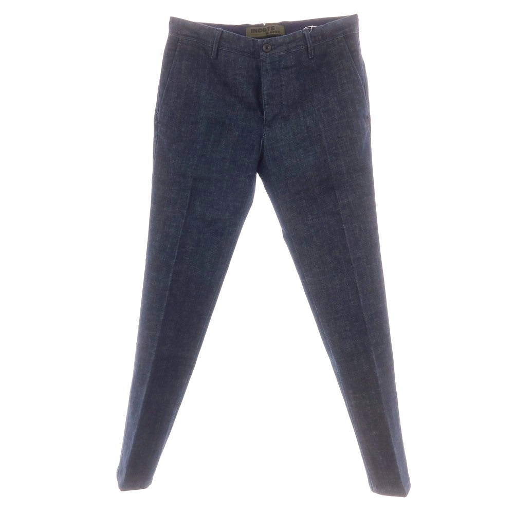 【中古】【未使用】インコテックス スラックス INCOTEX SLACKS ストレッチコットン デニムパンツ ジーンズ ネイビー【 32 】【 状態ランクS 】【 メンズ 】