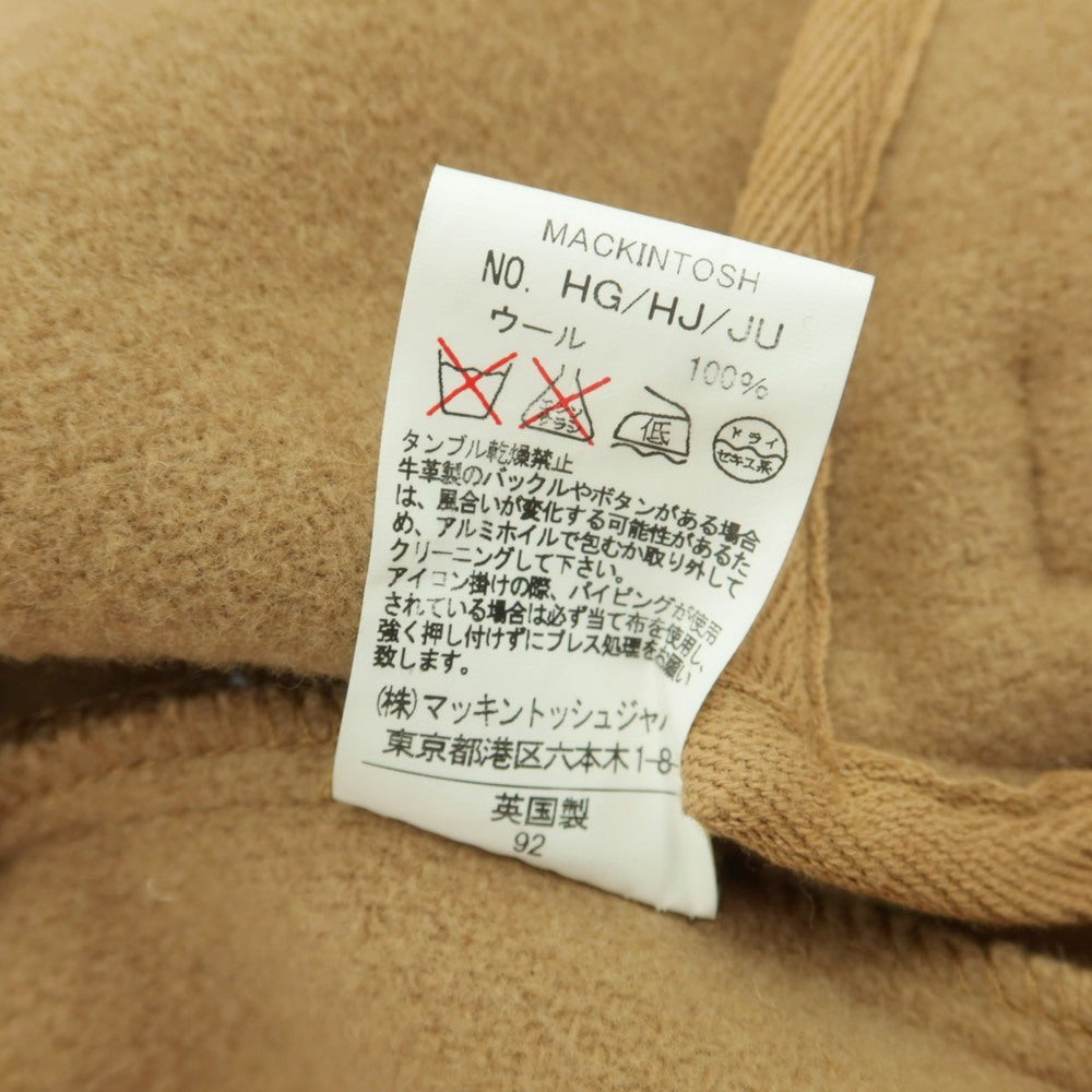 【中古】マッキントッシュ Mackintosh ウール ダブル8ボタン フーデッドコート ベージュ【 38 】【 状態ランクD 】【 メンズ 】
