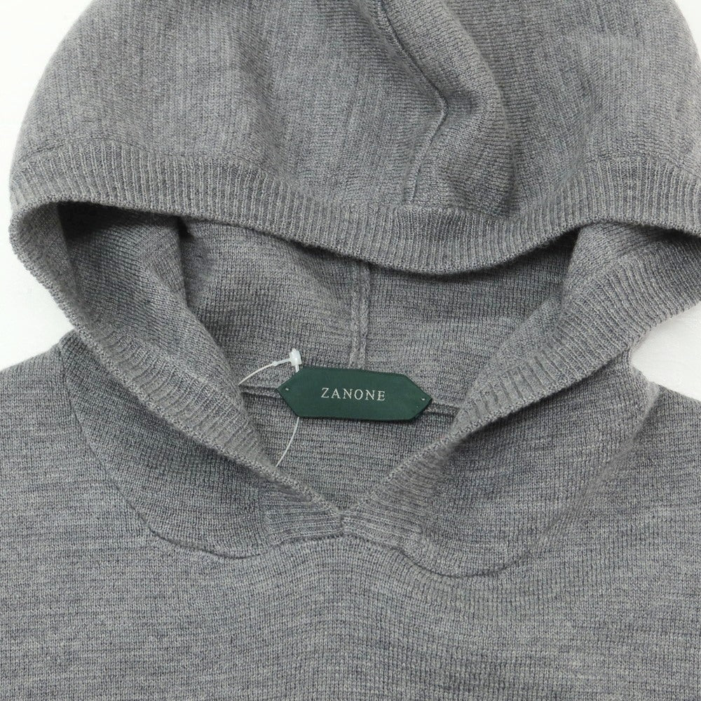 【中古】ザノーネ ZANONE ウール プルオーバー ニットパーカー グレー【 46 】【 状態ランクA 】【 メンズ 】