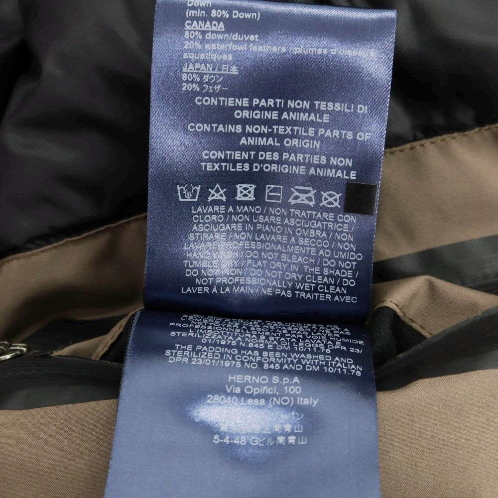 【中古】ヘルノ Herno Laminar GORE-TEX ポリエステル ダウンコート アッシュブラウン【 46 】【 状態ランクC 】【 メンズ 】