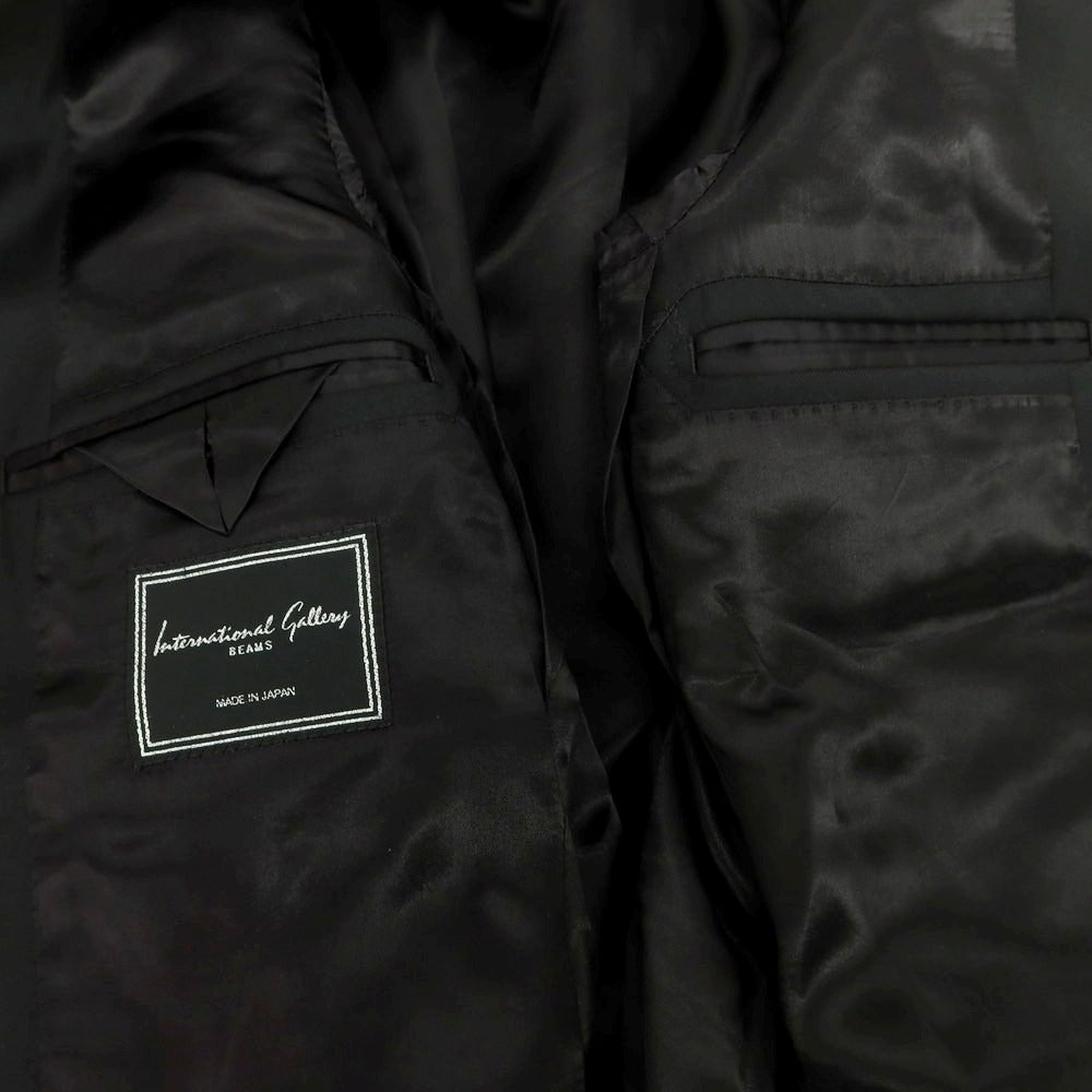 【中古】インターナショナルギャラリービームス International Gallery BEAMS ウール 3つボタンスーツ ブラック【 46 】【 状態ランクB 】【 メンズ 】