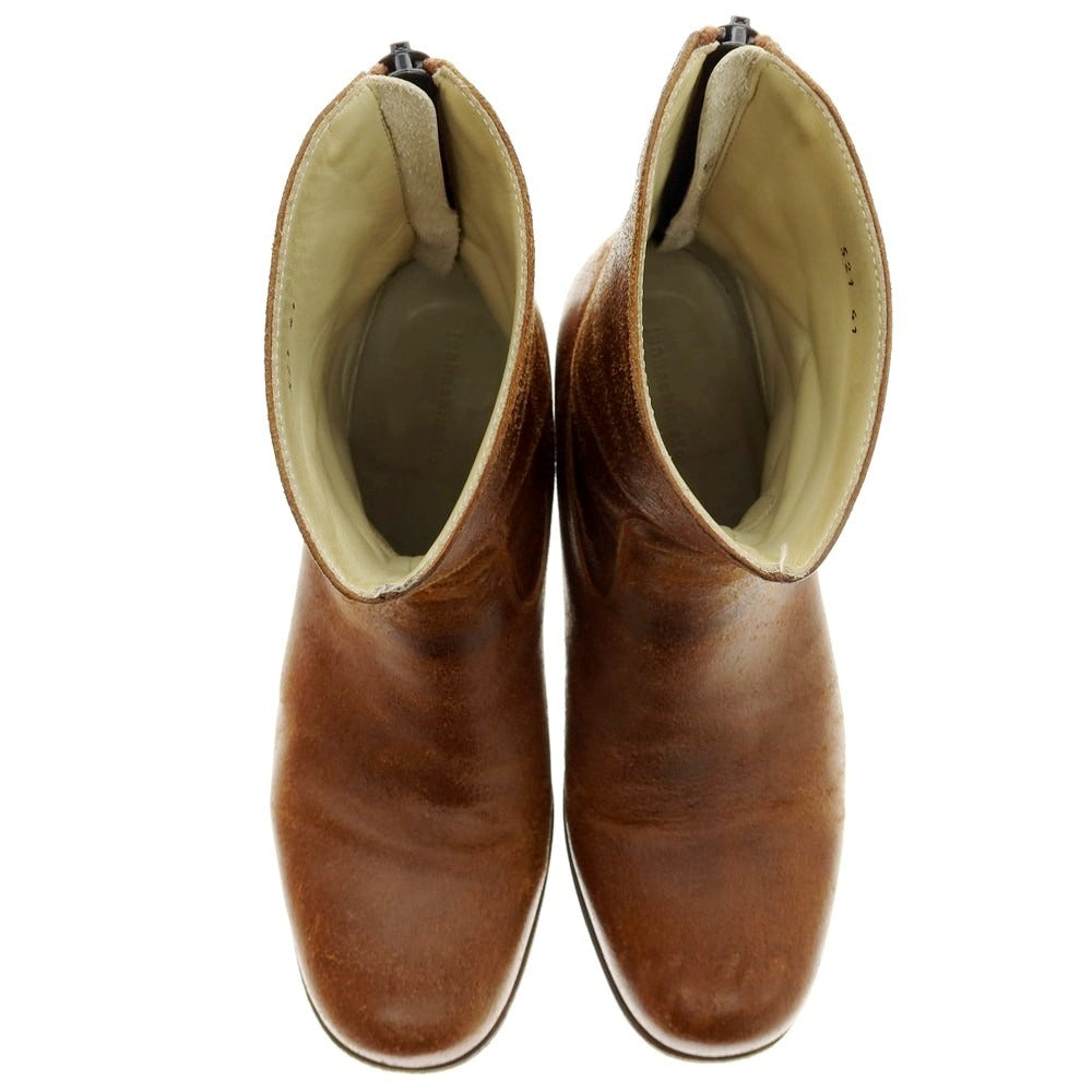 【中古】ジュンハシモト junhashimoto バケッタレザー バックジップ ブーツ ブラウン【 41 】【 状態ランクB 】【 メンズ 】