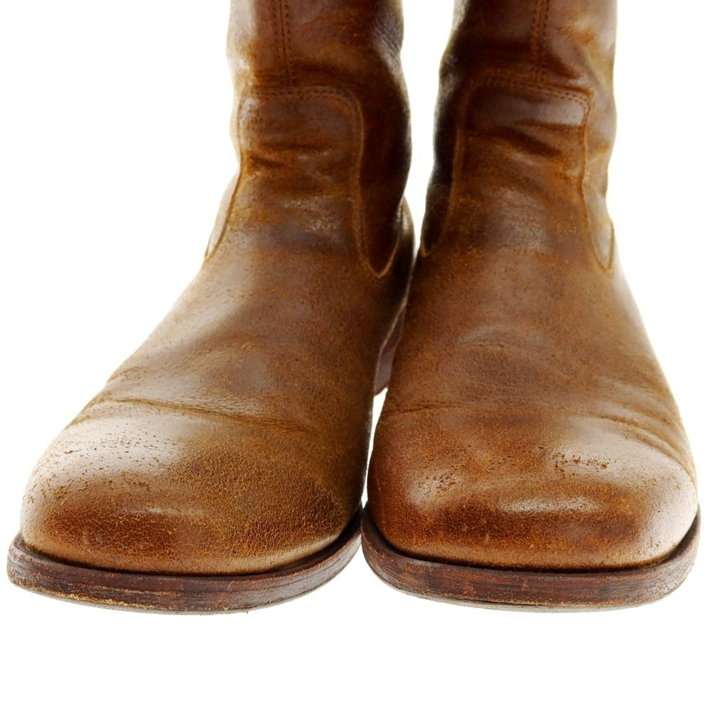 【中古】ジュンハシモト junhashimoto バケッタレザー バックジップ ブーツ ブラウン【 41 】【 状態ランクB 】【 メンズ 】