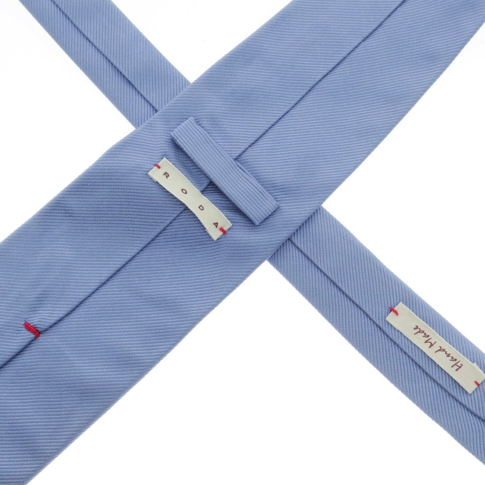 【中古】ロダ RODA シルク 無地ネクタイ ライトブルー【 状態ランクB 】【 メンズ 】