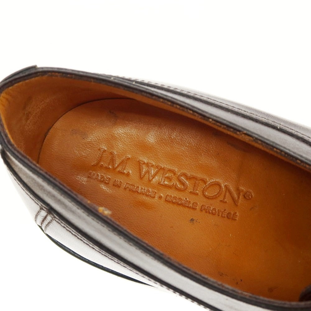 【中古】ジェイエムウエストン J.M WESTON 765 ストレートチップ ドレスシューズ ダークブラウン【サイズ7 1/2C】【 状態ランクB 】【 メンズ 】