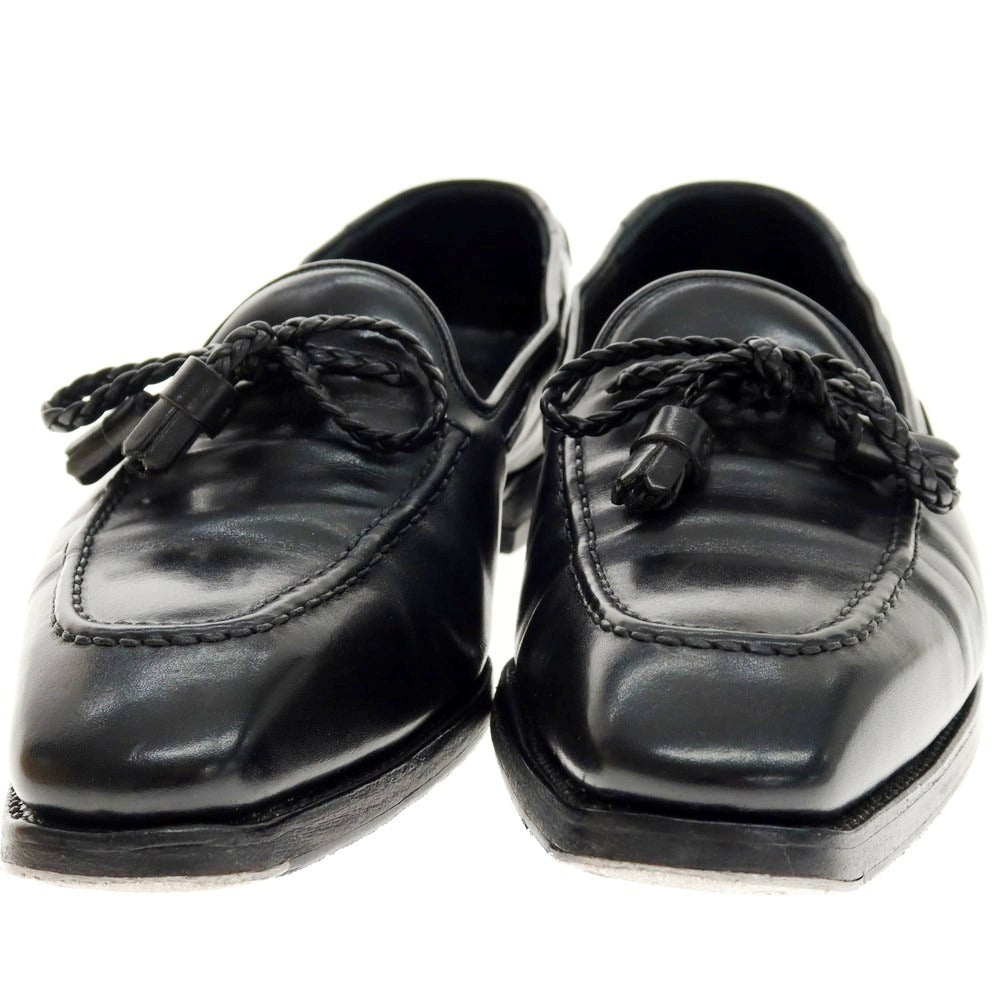 【中古】ジョージ クレバリー GEORGE CLEVERLEY チゼルトゥ リボンローファー ブラック【 表記不明(24位) 】【 状態ランクC 】【 メンズ 】