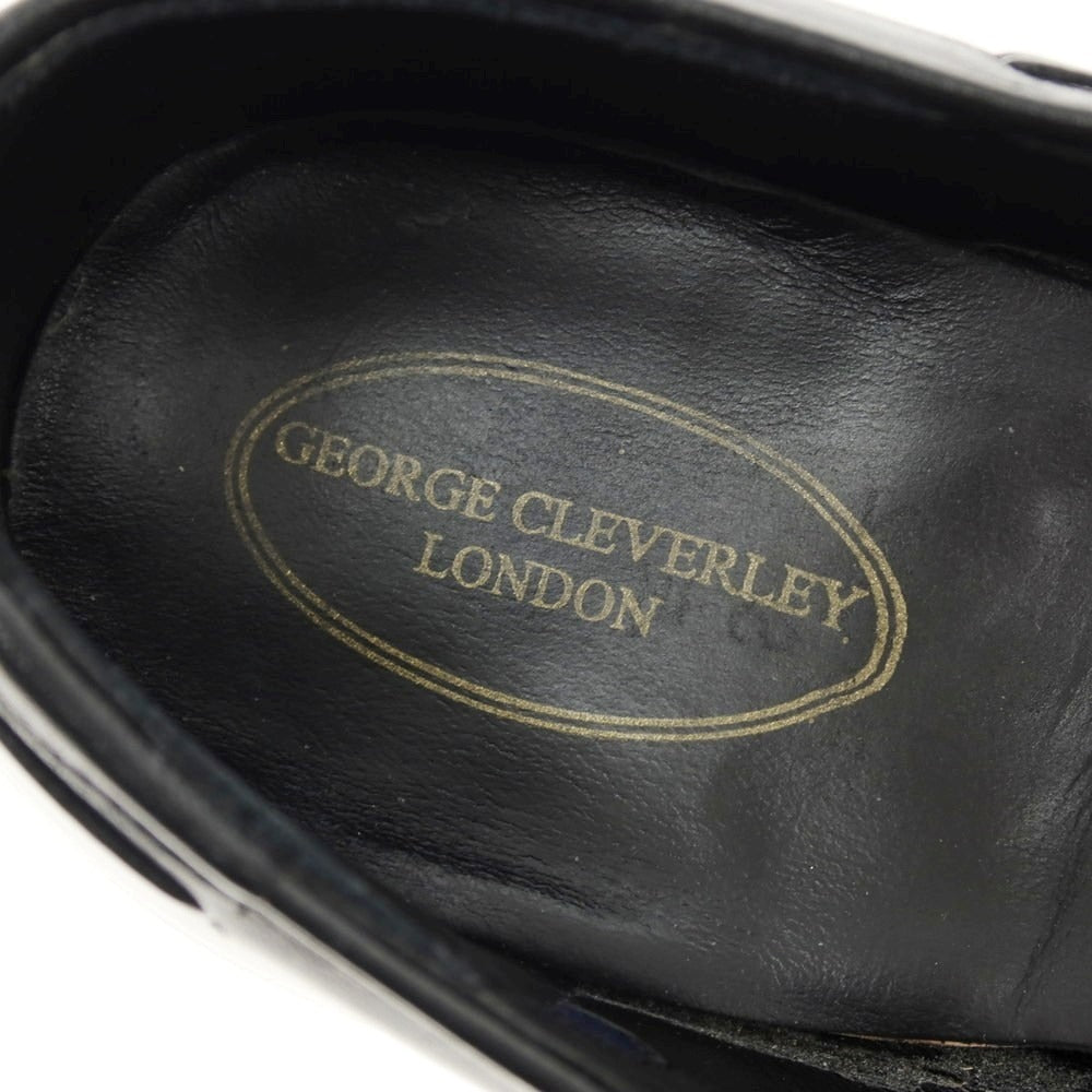 【中古】ジョージ クレバリー GEORGE CLEVERLEY チゼルトゥ リボンローファー ブラック【 表記不明(24位) 】【 状態ランクC 】【 メンズ 】