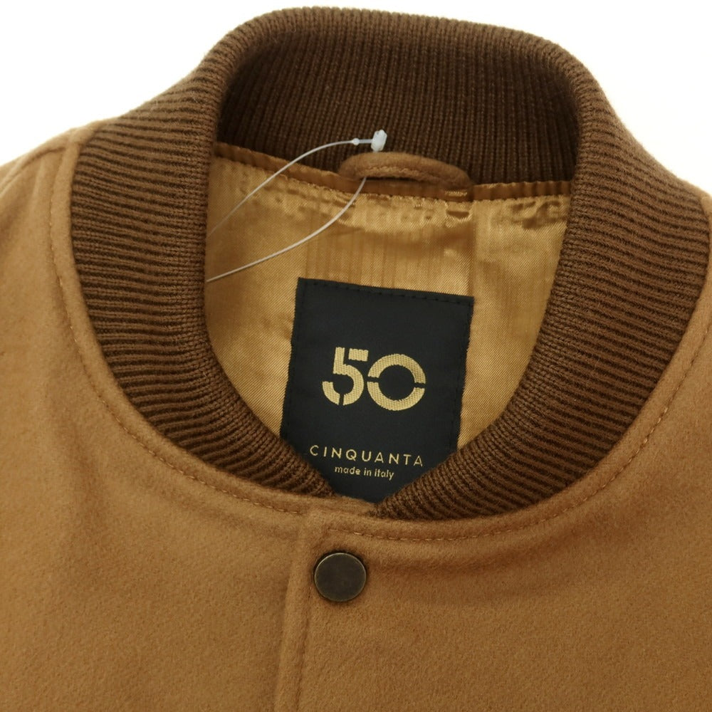 【中古】チンクアンタ Cinquanta ウールナイロン×ラムレザー スタジャン ブラウン【 46 】【 状態ランクA 】【 メンズ 】