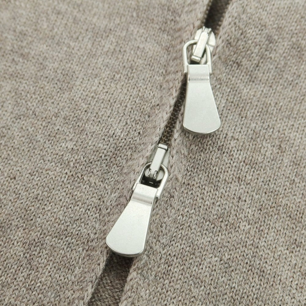 【中古】グランサッソ GRAN SASSO ハイゲージウール スタンドカラーカーディガン グレージュ【 48 】【 状態ランクA 】【 メンズ 】