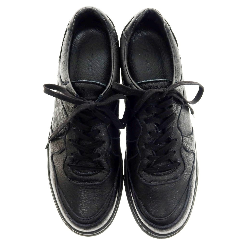 【中古】ヨーク YOAK グレインレザー ローカットスニーカー ブラック【 42 】【 状態ランクA 】【 メンズ 】