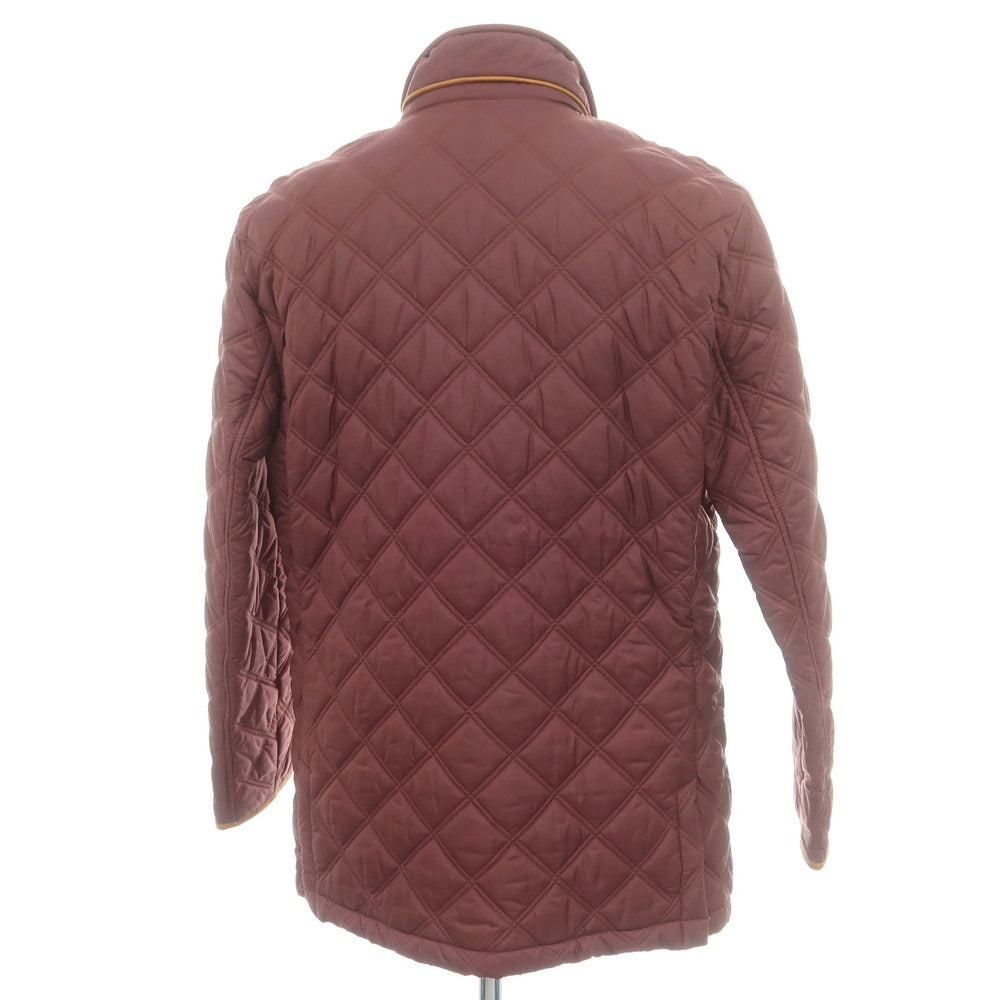 【中古】ブルックスブラザーズ Brooks Brothers ポリエステル 中綿入り スタンドカラー キルティングブルゾン ワインレッド【 S 】【 状態ランクC 】【 メンズ 】