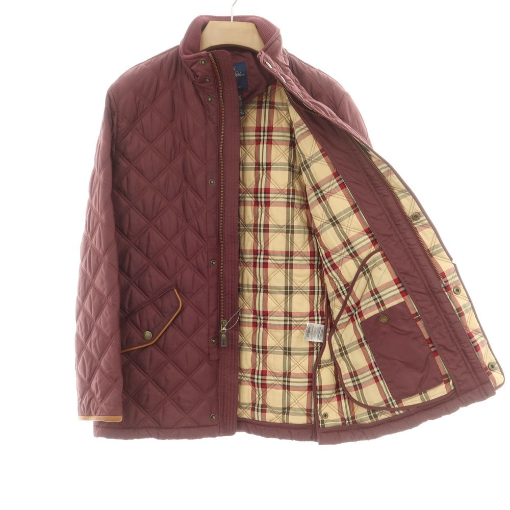 【中古】ブルックスブラザーズ Brooks Brothers ポリエステル 中綿入り スタンドカラー キルティングブルゾン ワインレッド【 S 】【 状態ランクC 】【 メンズ 】