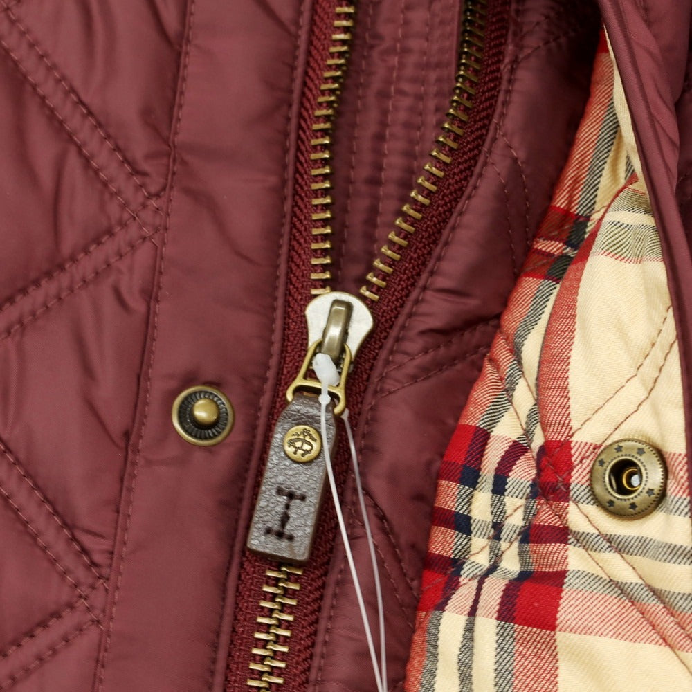 【中古】ブルックスブラザーズ Brooks Brothers ポリエステル 中綿入り スタンドカラー キルティングブルゾン ワインレッド【 S 】【 状態ランクC 】【 メンズ 】